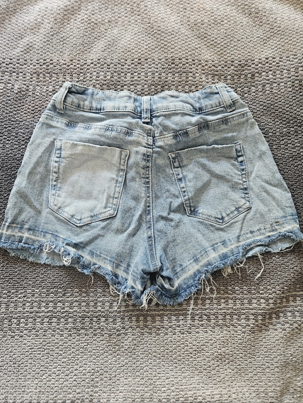 ban jara Two Tone Light Wash Denim Jean Shorts for Women 24 - Picture 3 of 3